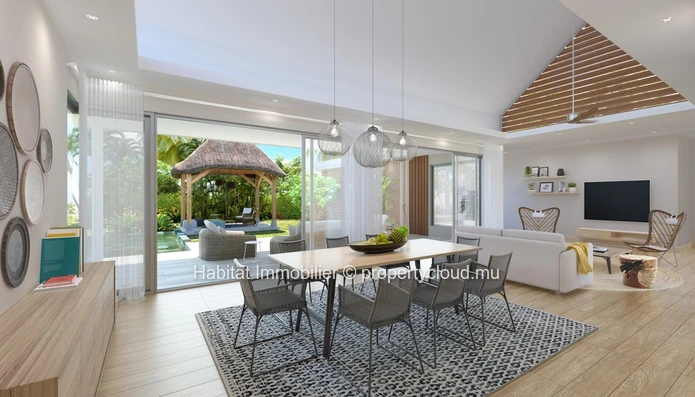 Project of new luxurious villas of 227 m² on a plot of land of 630 m², located in the heart of Pointe d'Esny