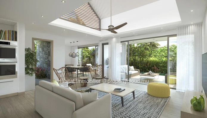 Project of new luxurious villas of 227 m² on a plot of land of 630 m², located in the heart of Pointe d'Esny